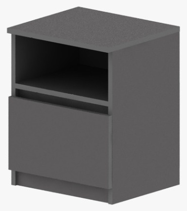 Тумба Мебель Loft 229475, 40x50x35 см, графит