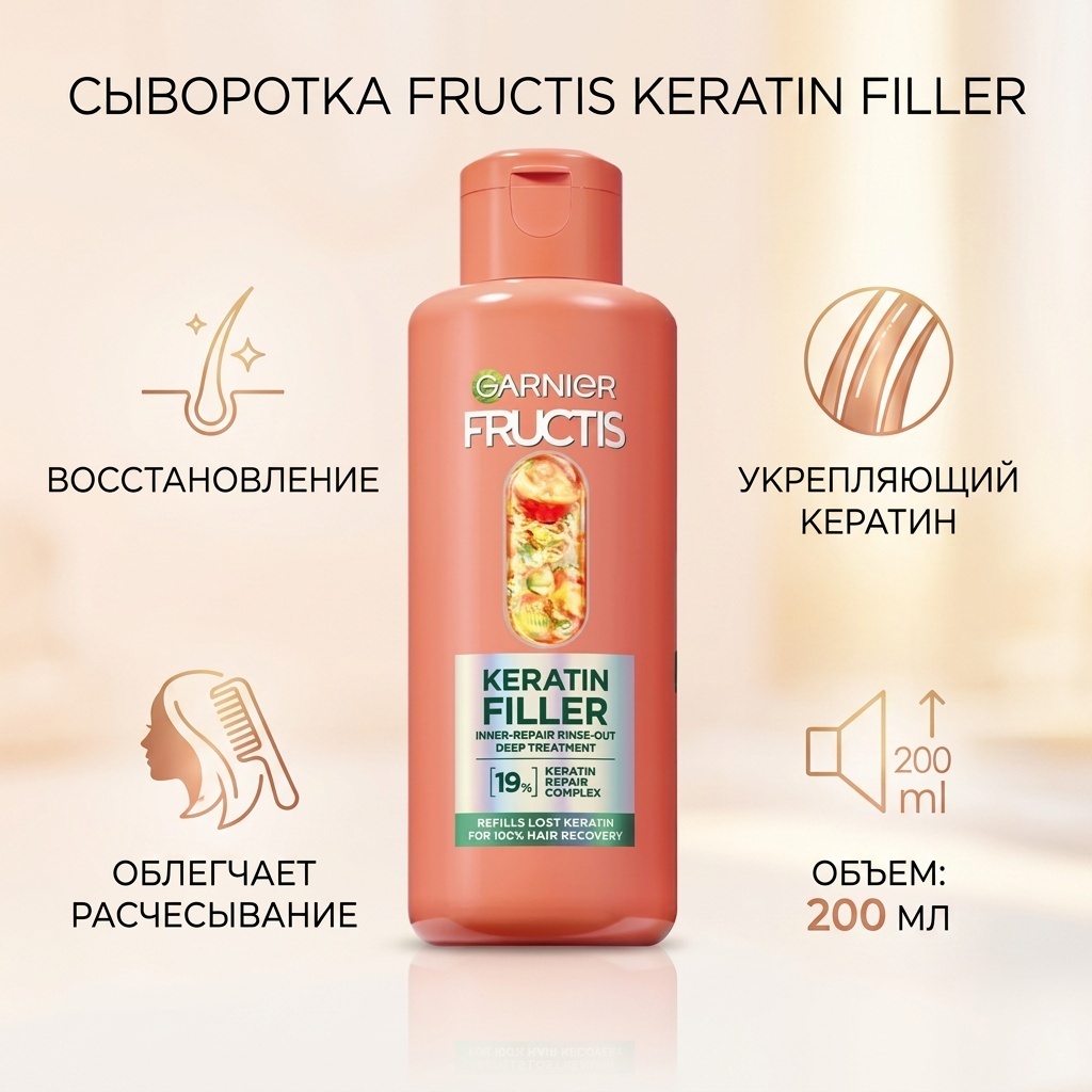 Garnier Fructis Keratin Filler сыворотка 200 мл