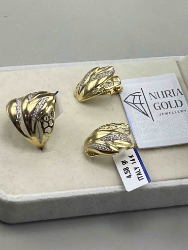 NURIA GOLD 456321789 вес 7.75 г золото, фианит