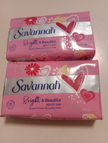 Кусковое мыло туалетное SAVANNAH Bright Bright 2 шт