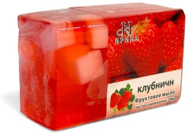Кусковое мыло туалетное Ирина Fruits korai Клубника 1 шт