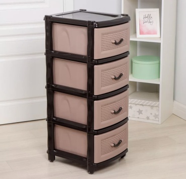 Детский комод 1356/abl055/k, 38x48x98 см, коричневый
