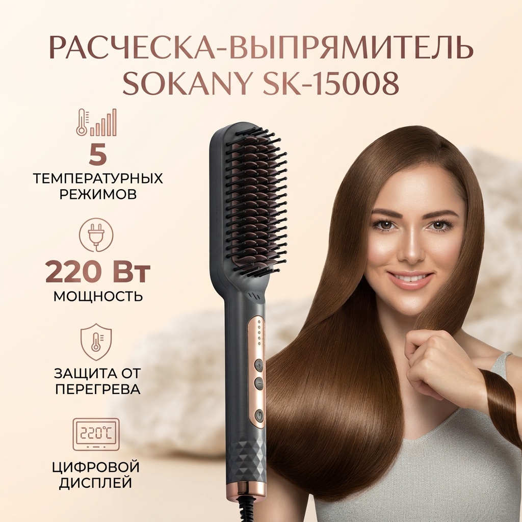 SOKANY SK 15008 расческа-выпрямитель