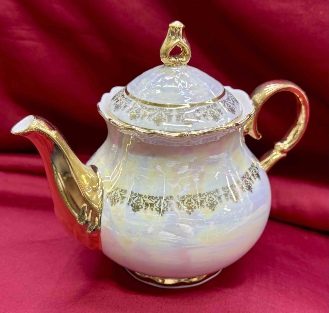Чайник G. Benedict Perla Gold Tea pot 1.2 л, фарфор