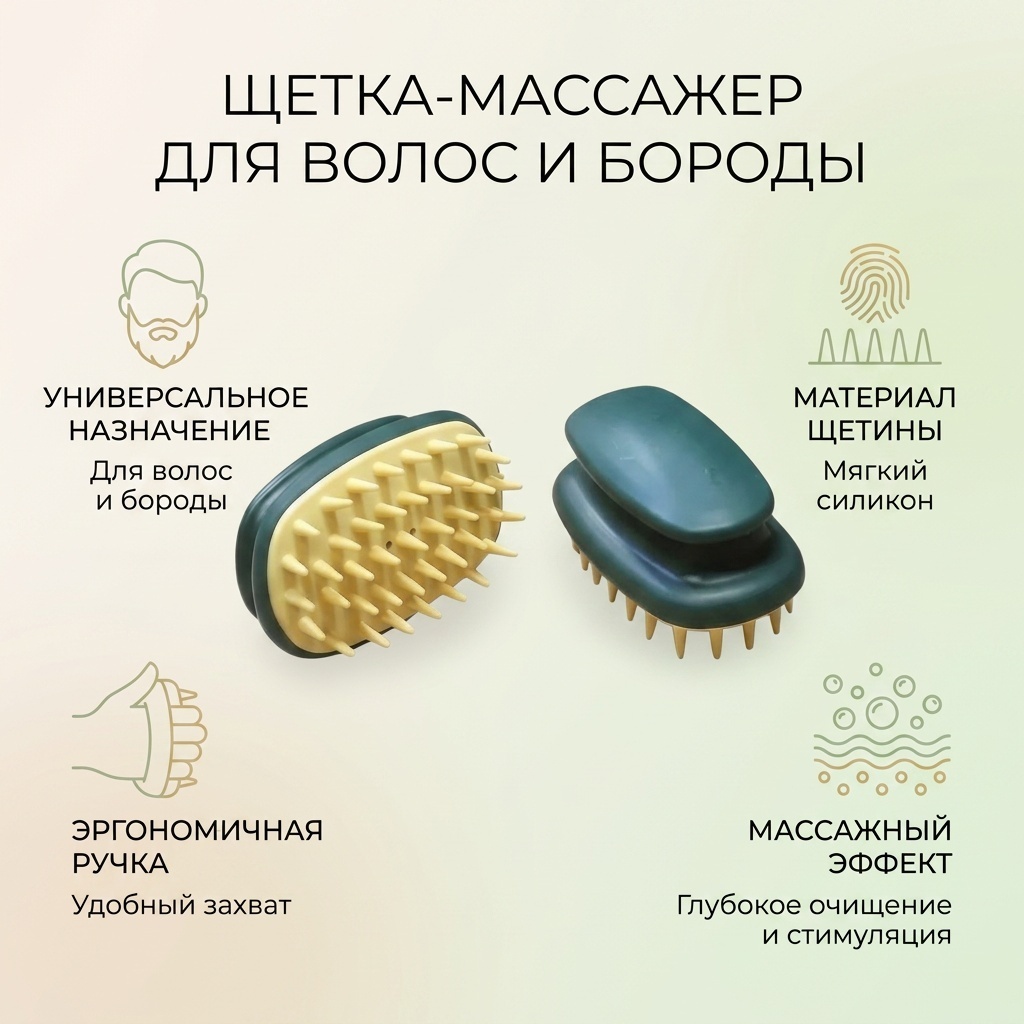 Щетка-массажер 10*6.5 мм.