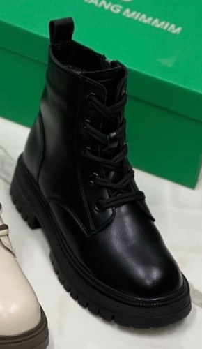 Полусапоги FASHION белый, черный