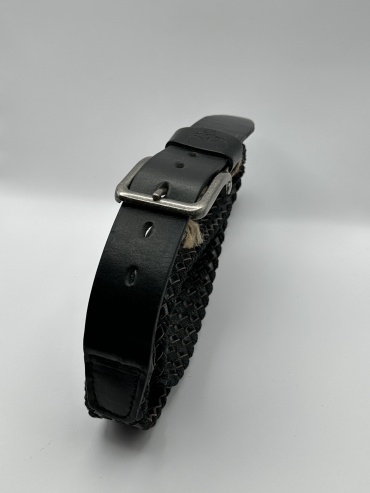 Ремень BELT LEATHER натуральная кожа, текстиль 120 см шоколадный
