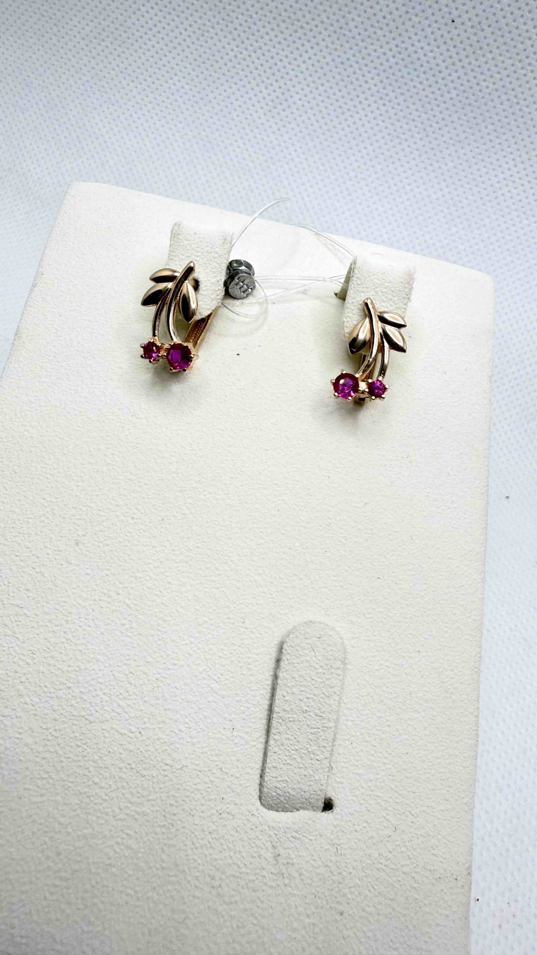 Серьги SADIYA 162378837 вес 1.85 г золото, фианит