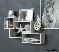 Полка настенная TrueOffer, 87х18x54 см, белый