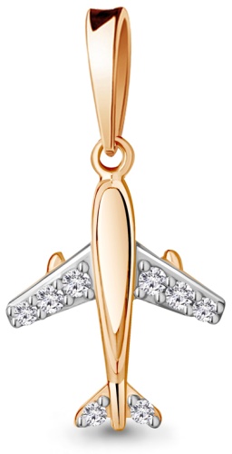 Подвеска AQUAMARINE 24525А_s вес 0.91 г серебро, фианит