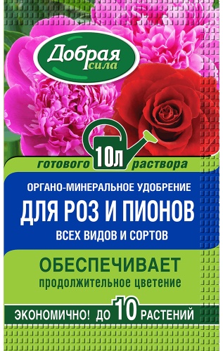 Добрая Сила гранулы для роз и пионов 0.1 л