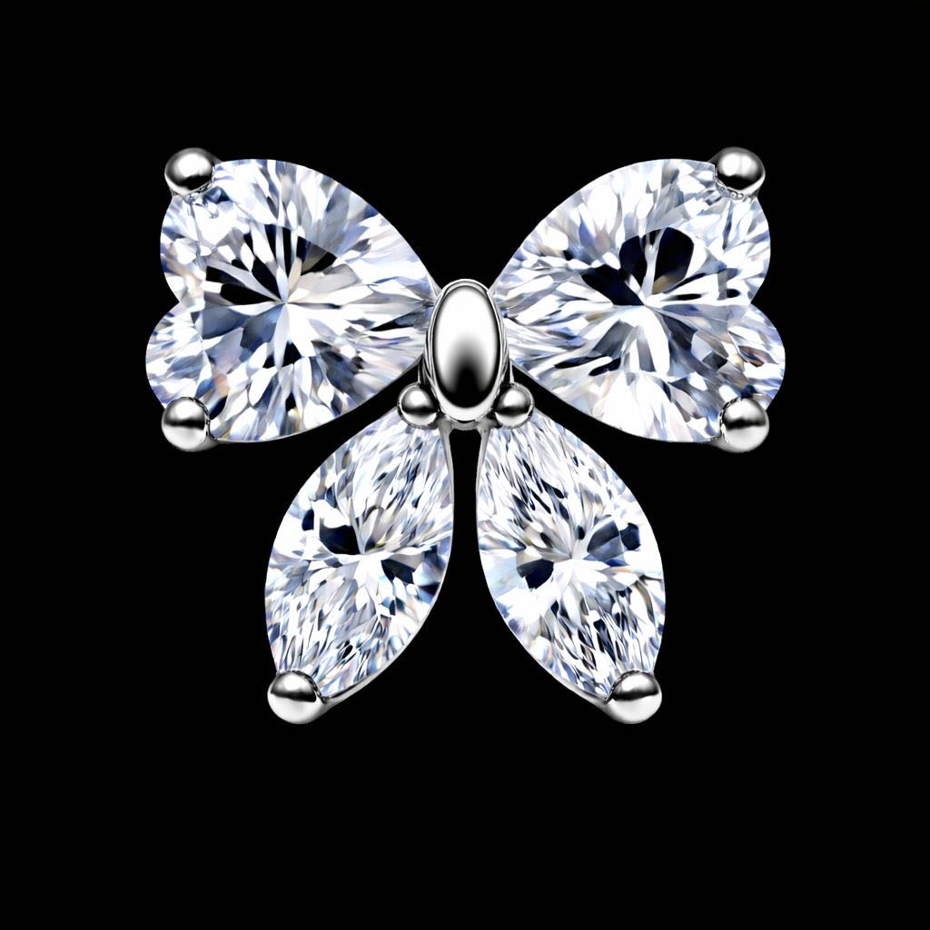 Накрутка Succub Jewellery титановый сплав, цирконий, 1,2 mm