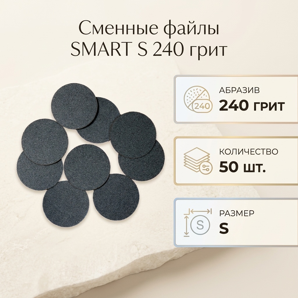 SMART сменные файлы для педикюрного диска 240 50 шт