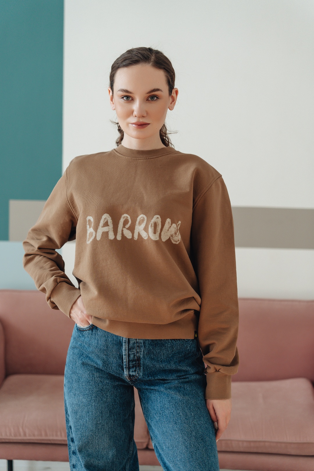 Свитшот Barrow коричневый