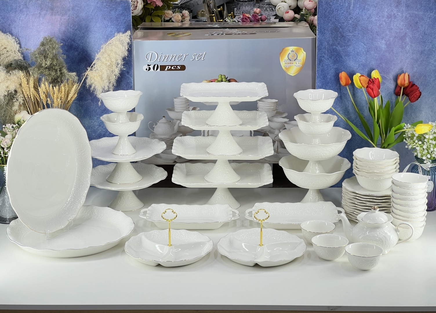Сервиз на 12 персон Royal Original , предметов: 50, чайно-столовый, фарфор