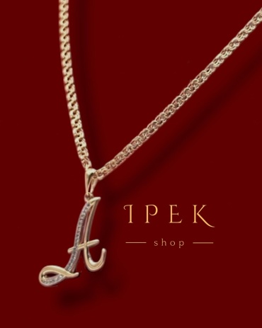 Ipek Shop Подвеска с цепочкой вес 3.7 г золото, фианит