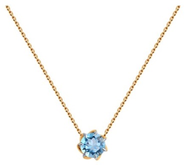 Колье Diamant 51-370-01774-1 длина 40 см вес 1.58 г золото, топаз