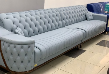 Диван TURAN HOME Istanbul, 400х90 см, обивка велюр, голубой