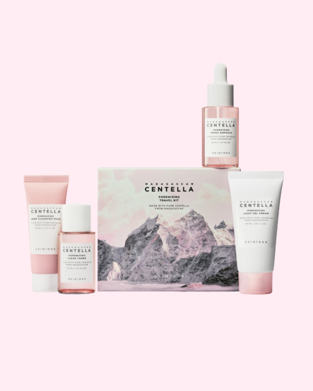 Skin1004 Skin1004 Madagascar Poremizing Travel Kit Поросужающий Набор Миниатюр для Лица набор по уходу за лицом унисекс, фото 3