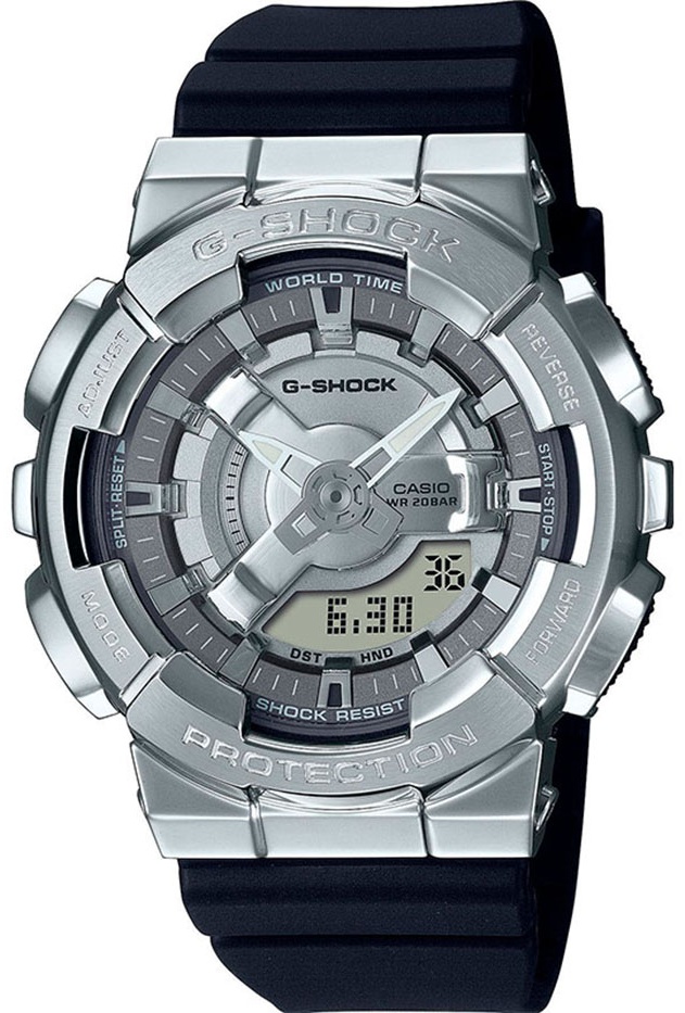 Кварцевые CASIO GM-S110-1ADR пластик, нержавеющая сталь
