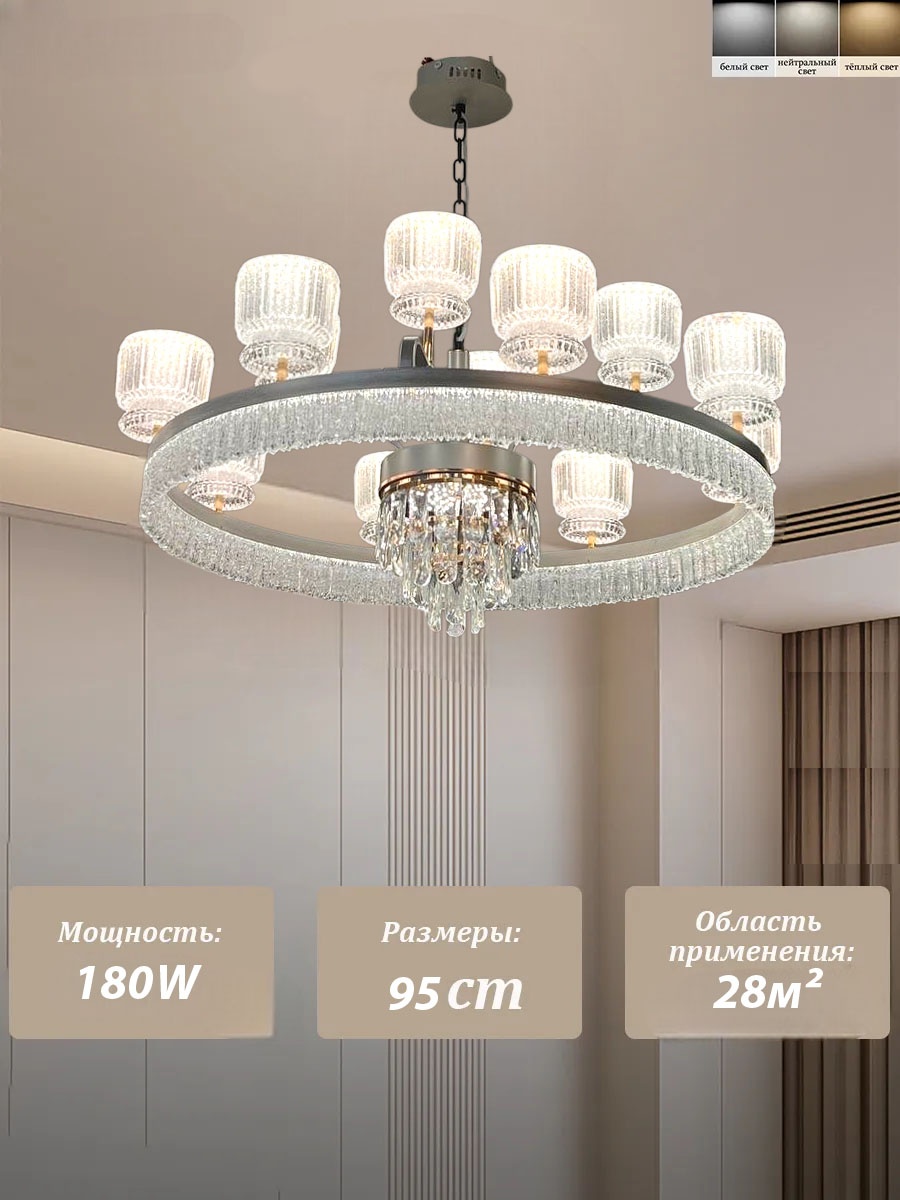 Люстра подвесная sat LED, кол-во ламп: 12 шт
