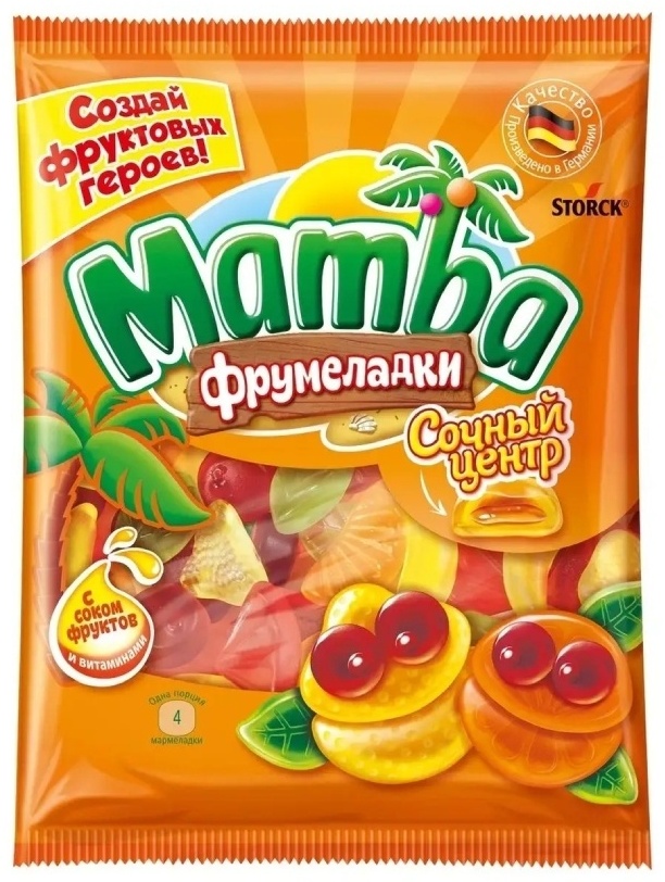Мармелад Mamba Фрумеладки сочный центр жевательный 70 г
