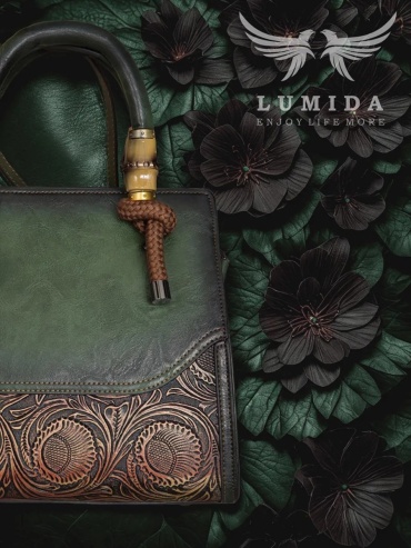Мини-сумка Lumida натуральная кожа зеленый