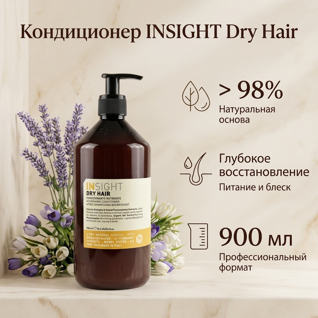 INSIGHT кондиционер Dry Hair 900 мл