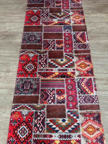 Ковровая дорожка Vintage безворсовая, хлопок, полиэстер, 155 см x 3 м
