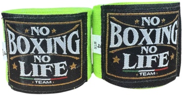 No Boxing No Life Almaty Sports NO BOXING NO LIFE Тренировочный бинт зеленый 400 см