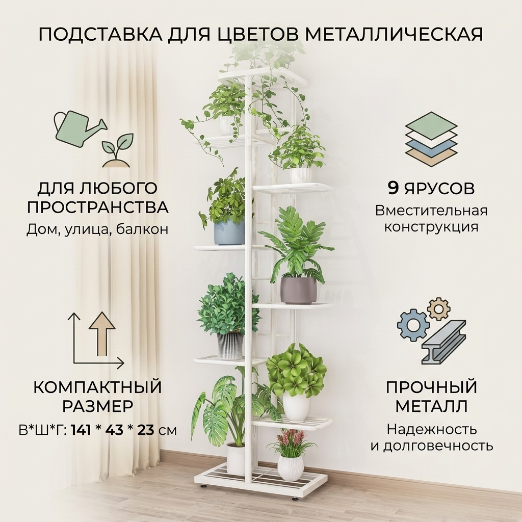 Подставка для дома, для улицы, для балкона , металл