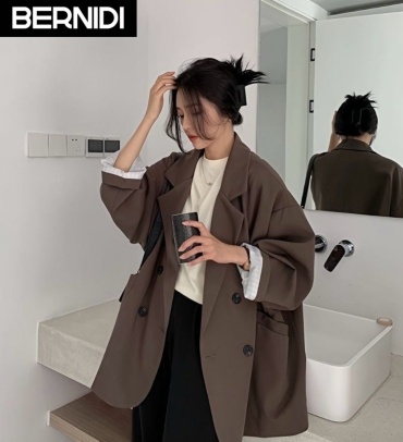 Пиджак Bernidi свободного кроя коричневый