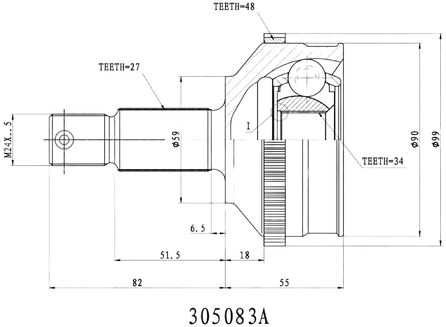 INKO шрус наружный 305083A