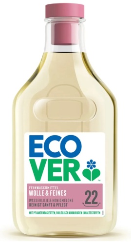 Гель Ecover Feinwaschmittel Wolle & Feines — Wasserlilie & Honigmelone 750 ml, 22 Wäschen. для шерсти и шелка, 1 л