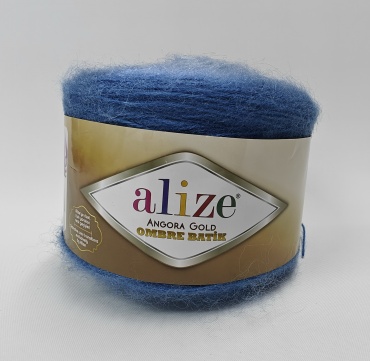 Моток Alize ANGORA GOLD OMBRE BATIK 7294 Джинсовый омбре 825 м 150 г