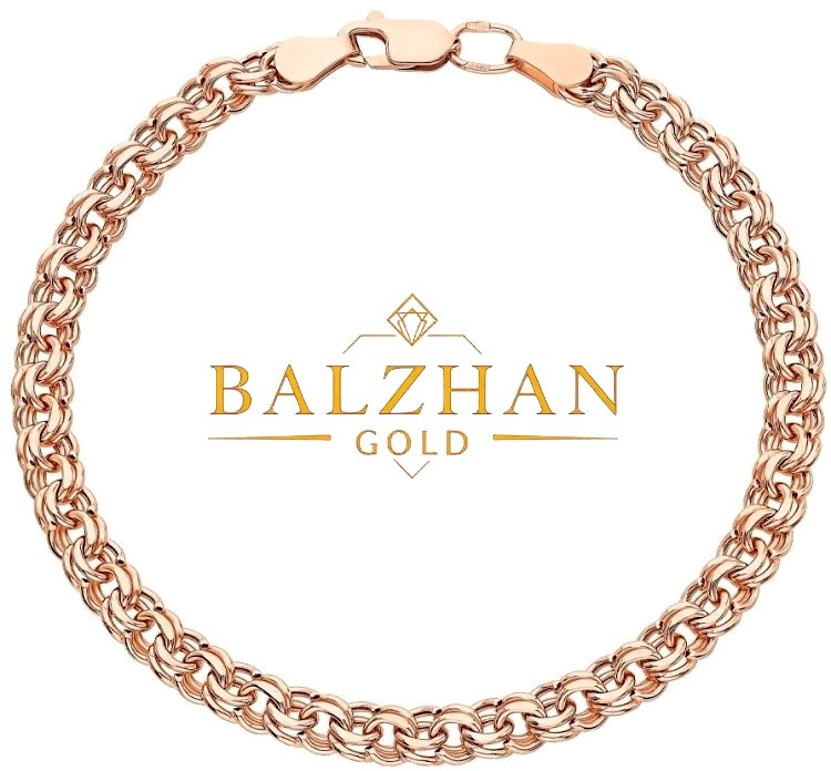585 ЗОЛОТОЙ BALZHAN GOLD-6698 длина 19 см, вес 2.53 г золото, плетение бисмарк