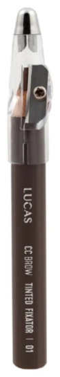 Lucas Cosmetics карандаш CC Brow Tinted Fixator 01 Gray Brown
