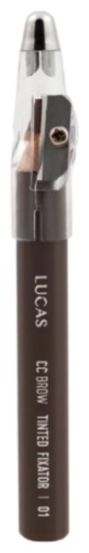 Lucas Cosmetics карандаш CC Brow Tinted Fixator 01 Gray Brown
