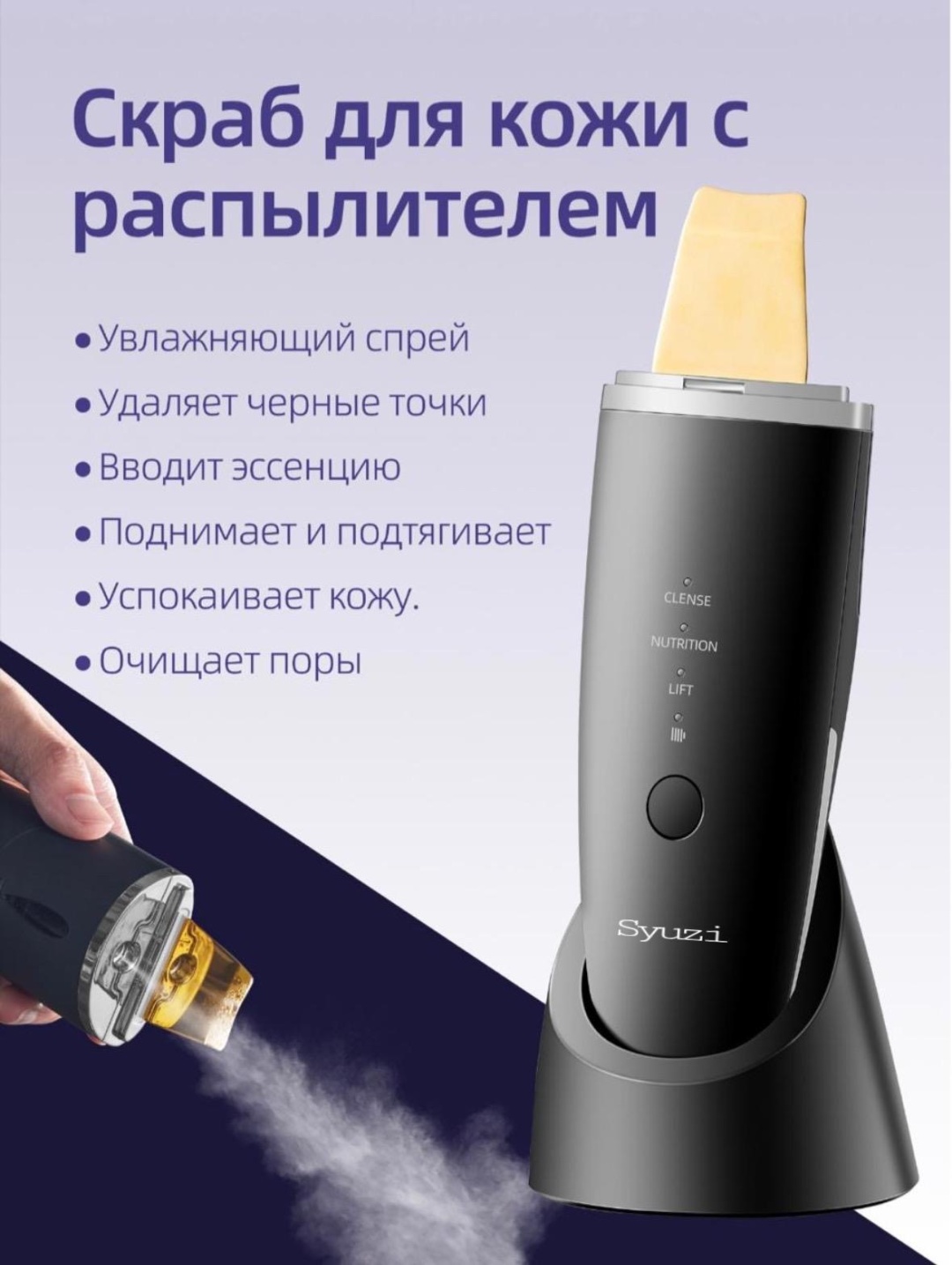 Syuzi аппарат для ультразвуковой чистки лица