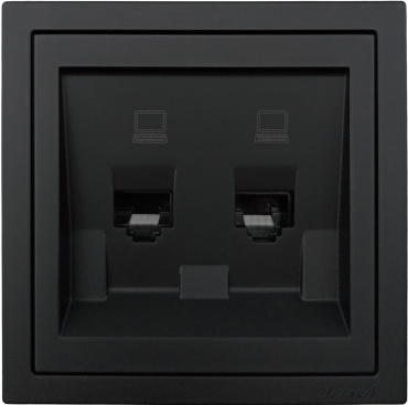 Компьютерная розетка (RJ45) Lezard Zima, черный