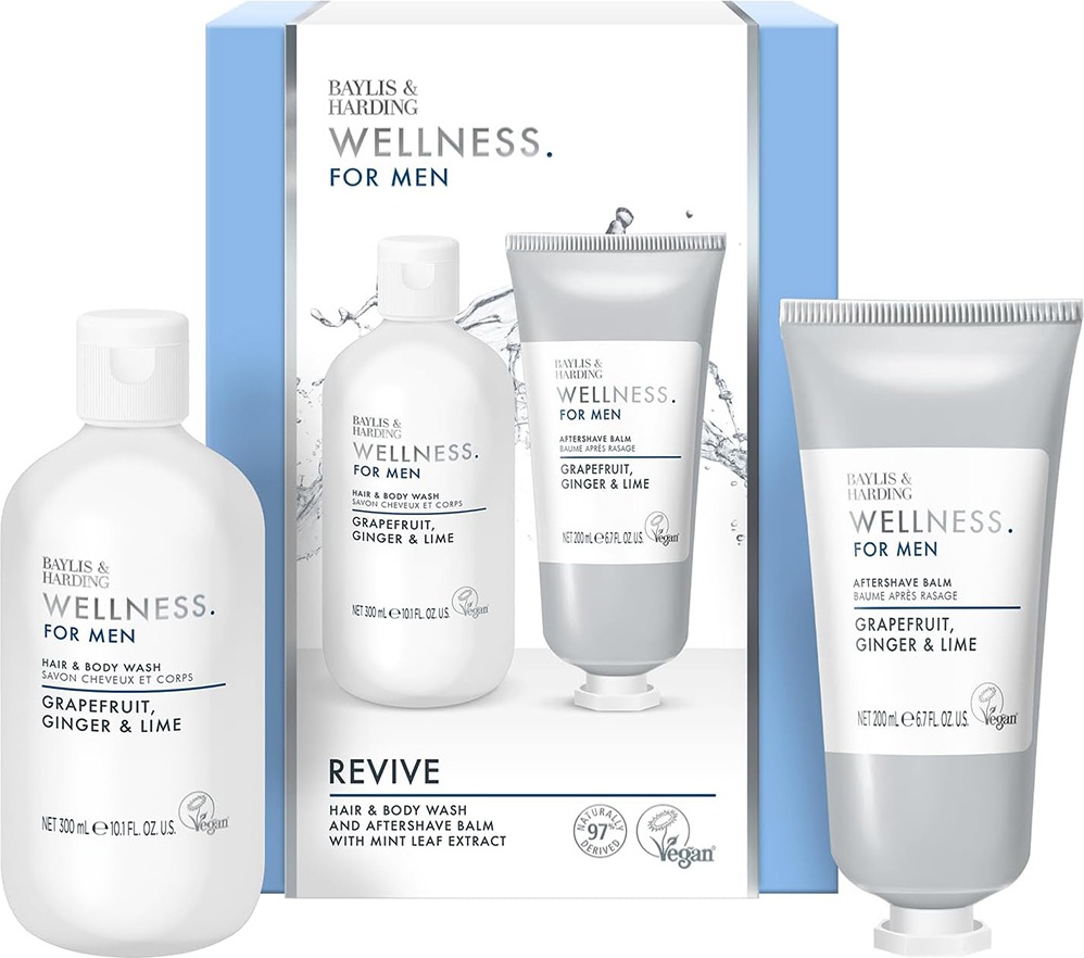 BAYLIS & HARDING Wellness For Men Revived&Ready набор по уходу за волосами и телом для мужчин