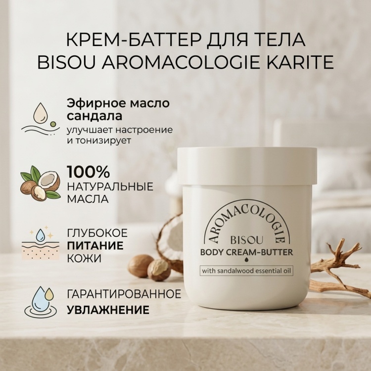 BISOU Aromacologie Karite крем-баттер для тела 200 мл