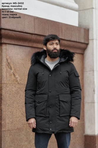 Парка Masculino черный