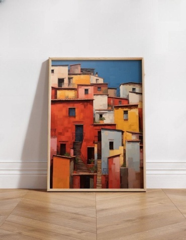 Araystudio.kz картина Қаланың түстері 40x60 см