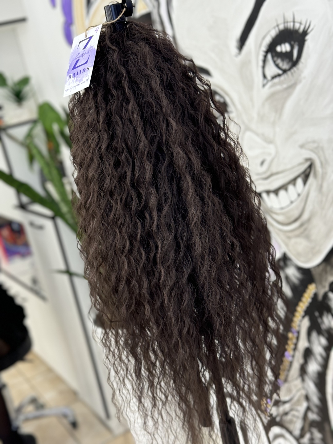 ZUKINA BRAIDS хвост на крабе каштан женский