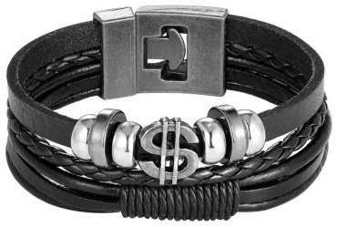 BRACELETMAN.KZ длина 19 см искусственная кожа, без вставок