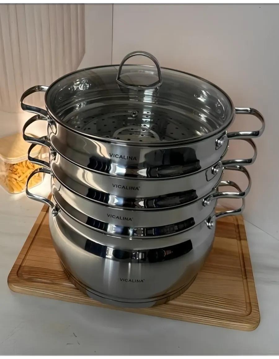 Мантоварка 5 л, нержавеющая сталь, количество ярусов: 3