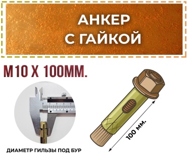 Анкер распорный 100 мм х M8 1 шт