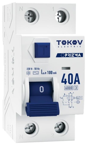 Дифференциальный автомат TOKOV AC 40 100 мА класс AC