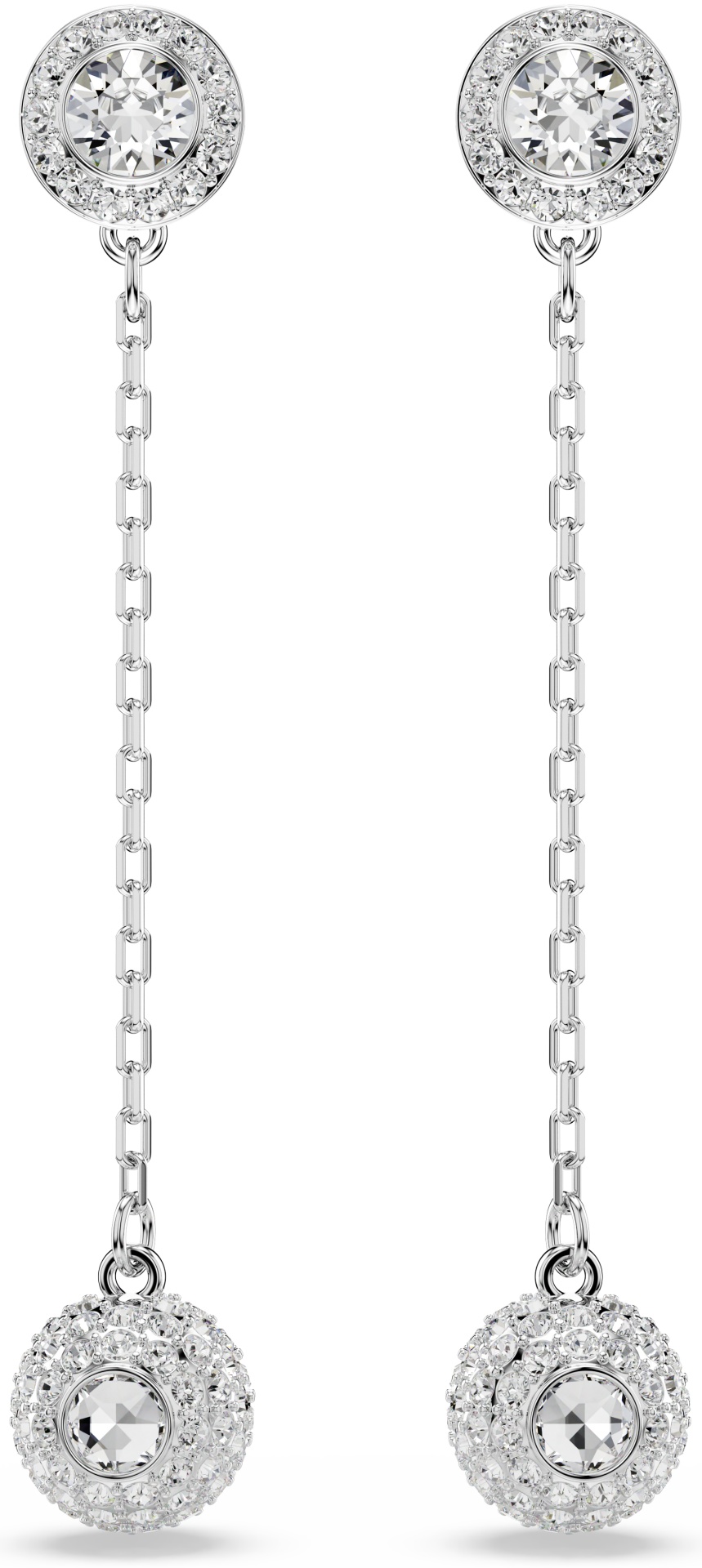 Серьги Swarovski ювелирный сплав, кристаллы Swarovski